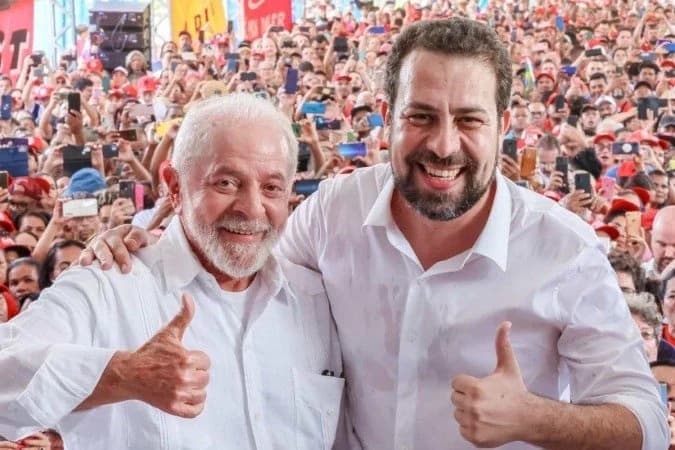 Lula apoia Guilherme Boulos em pré-campanha para a prefeitura de São Paulo