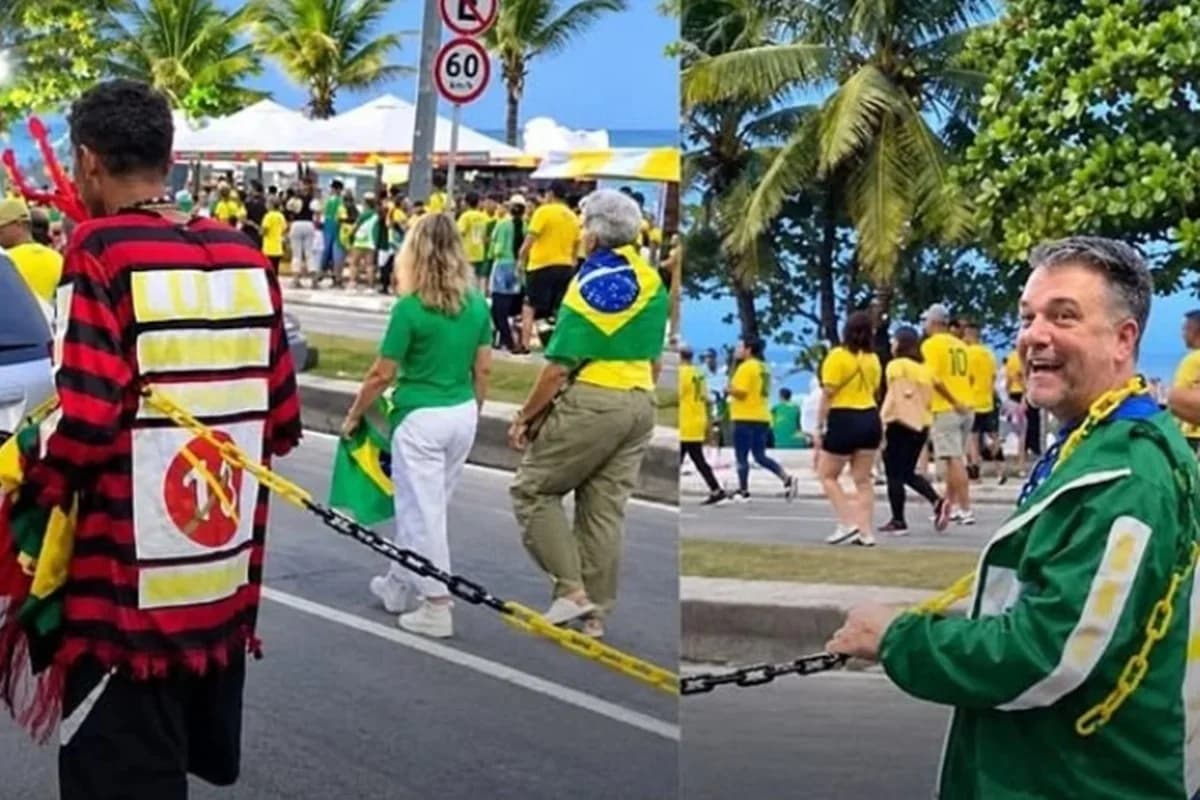 TRE-RJ investiga cena degradante de bolsonarista com homem negro acorrentado