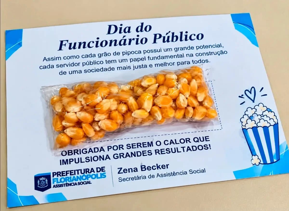 Prefeitura de Florianópolis revolta servidores ao distribuir milho cru de presente