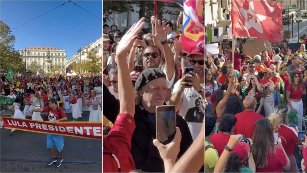 Alerta na reta final: Multidão toma as ruas de Lisboa em apoio a Lula contra o bolsonarismo