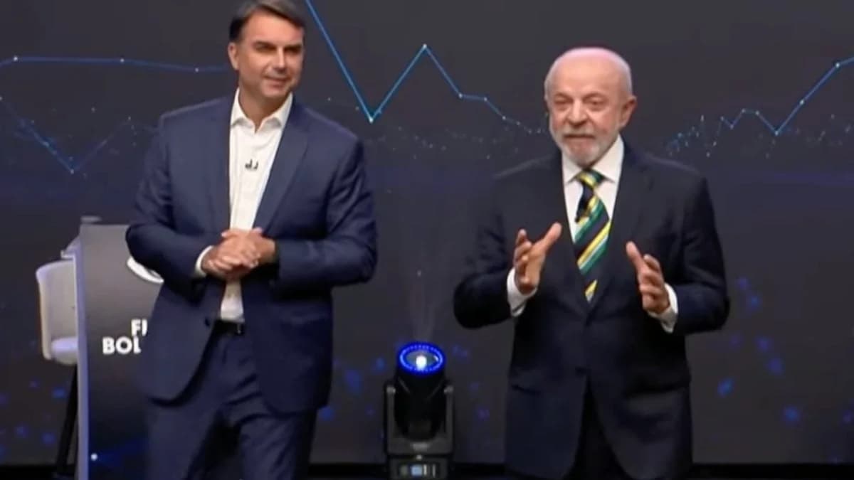 Lula domina debate com postura de estadista enquanto Flávio Bolsonaro apela para agressões